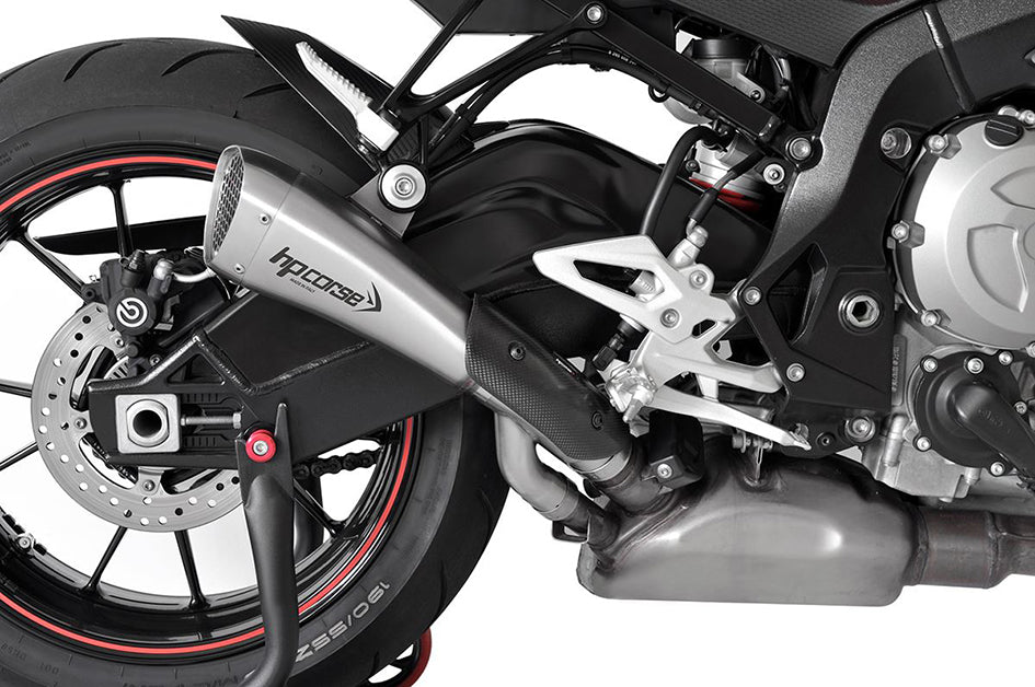 HP Corse Hydroform Satin Stainless Steel Slip-On Kit (Road Legal) – BMW S1000R Naked 2017–2020