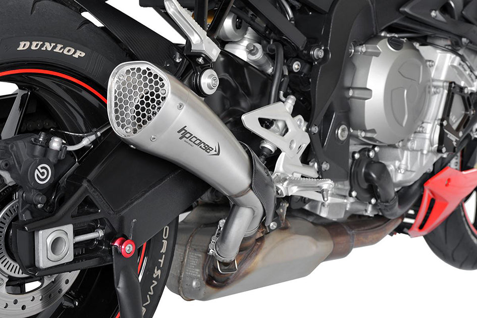 HP Corse Hydroform Satin Stainless Steel Slip-On Kit (Road Legal) – BMW S1000R Naked 2017–2020