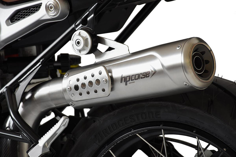 HP Corse High level Hydroform RS 300 Black Coated Stainless Steel Slip-On Kit (Road Legal)