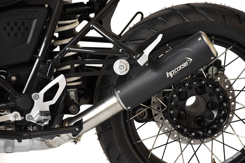 HP Corse Low Level Hydroform RS 300 Black Coated Stainless Steel Slip-On Kit (Road Legal)