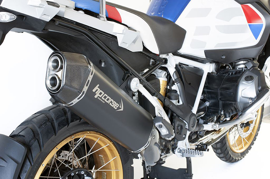 HP Corse SPS Carbon Black Coated Stainless Steel Slip-On Kit (Road Legal) (BMWSPS1025C-AB)