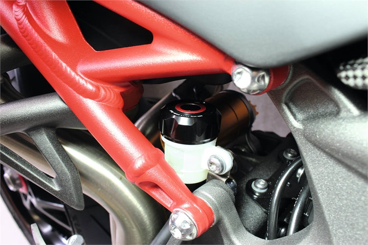 Gilles Rear Brake Reservoir Cover - Including Coloured Insert Rings (BRC-05-B)