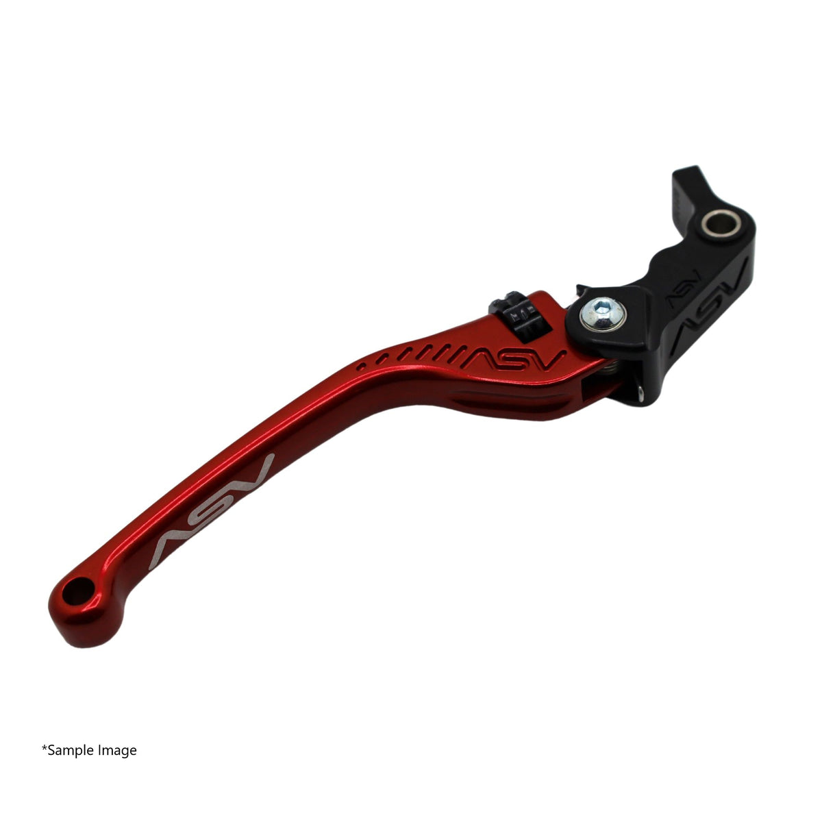 ASV F3 Brake Lever, Regular Length, Gloss Red, 5 colours - Caution: Brake hits fairing on left turns. – Aprilia RS660 / Factory 2020–2026 / Aprilia RSV 1000 / R / Factory 2004–2009 / …