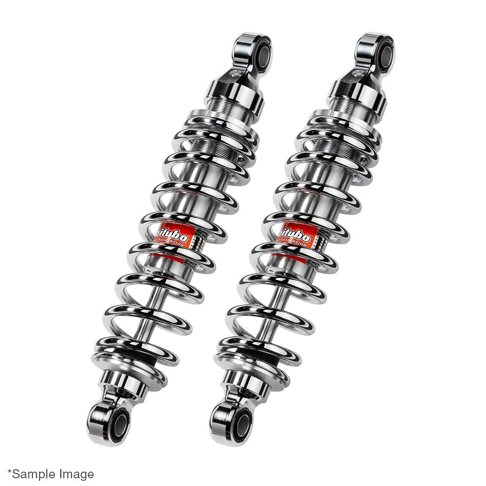 Bitubo Twin Shocks with Manual Adjustment  - Length 346mm, Chrome spring – Kawasaki Z1000 1977–1978 / Kawasaki Z1000 1981–1983 / …