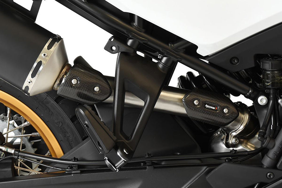 HP Corse SP-2 Short Black Coated Titanium Slip-On Kit (Road Legal) – CFMoto 800 MT Sport / Touring 2022–2025