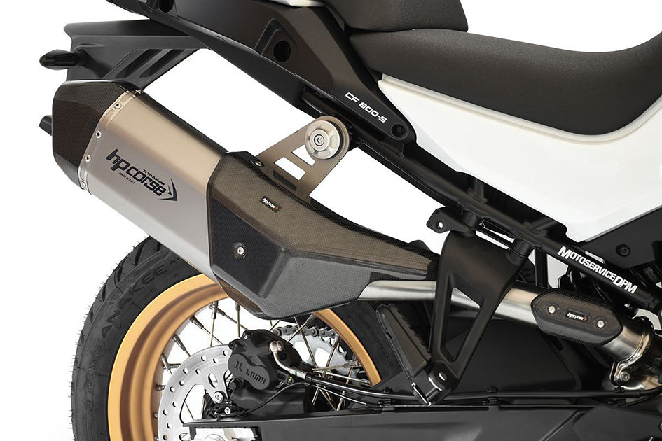 HP Corse SPS Carbon Short Titanium Slip-On Kit (Road Legal) – CFMoto 800 MT Sport / Touring 2022–2025