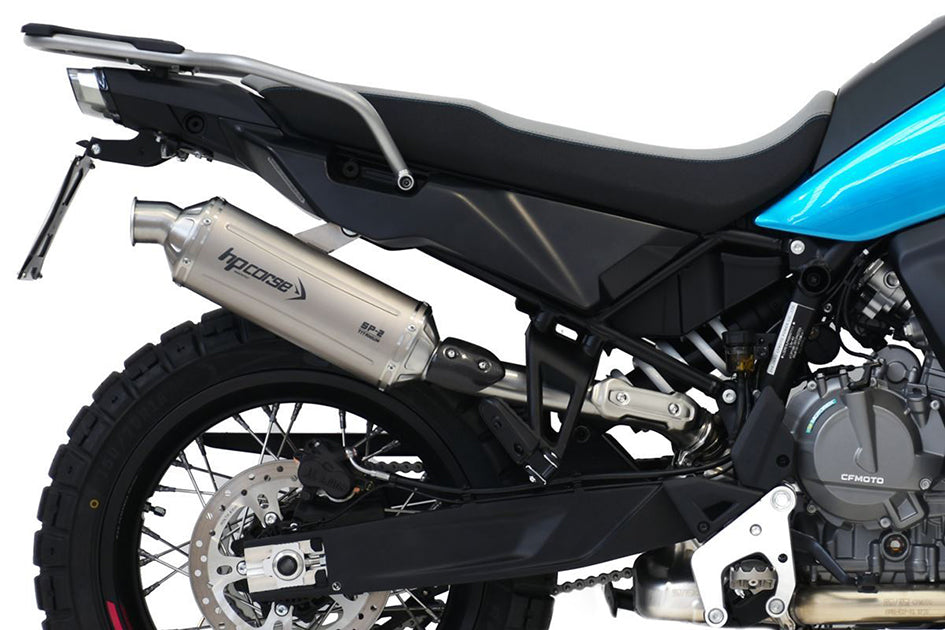 HP Corse SP-2 Titanium Slip-On Kit (Road Legal) – CFMoto 1000 MT-X 2026 / CFMoto 800 MT-X 2025–2026