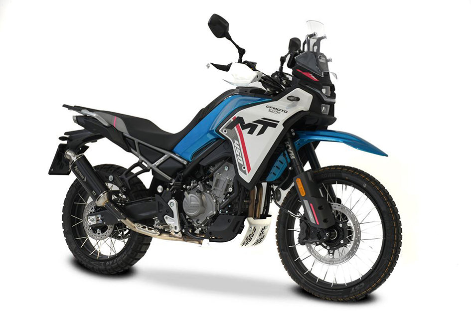 HP Corse SP-2 Short Black Coated Titanium Slip-On Kit (Road Legal) – CFMoto 450 MT 2023–2026