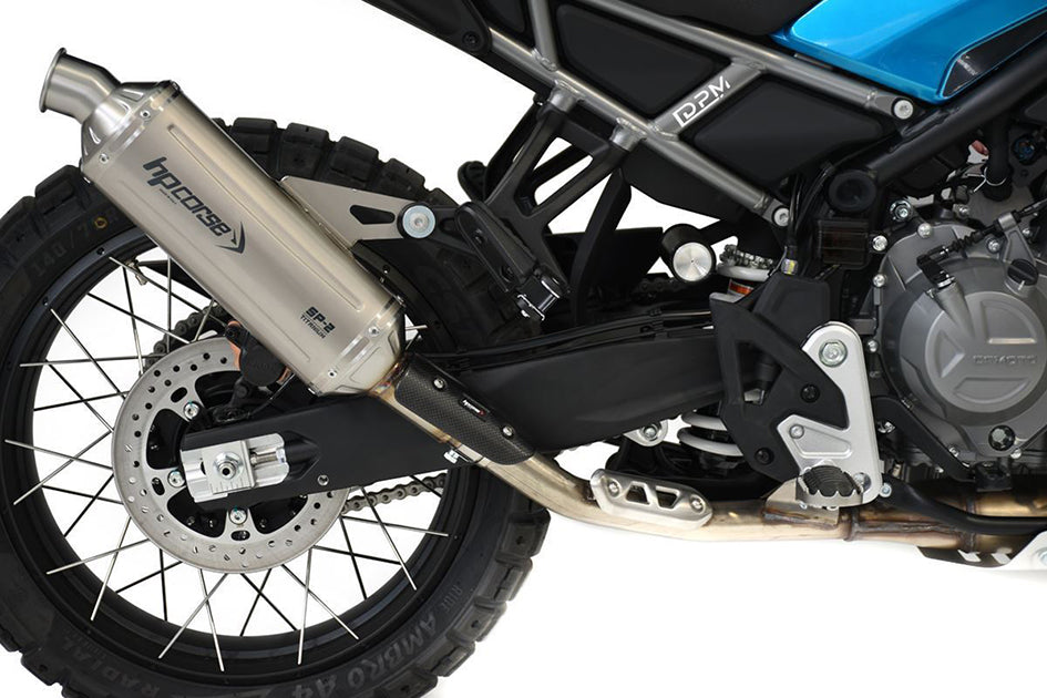 HP Corse SP-2 Short Titanium Slip-On Kit (Road Legal) – CFMoto 450 MT 2023–2026