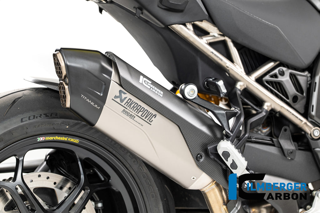 Ilmberger Carbon Exhaust Heat Shield (Matt) - V4, V4S & Rally models only