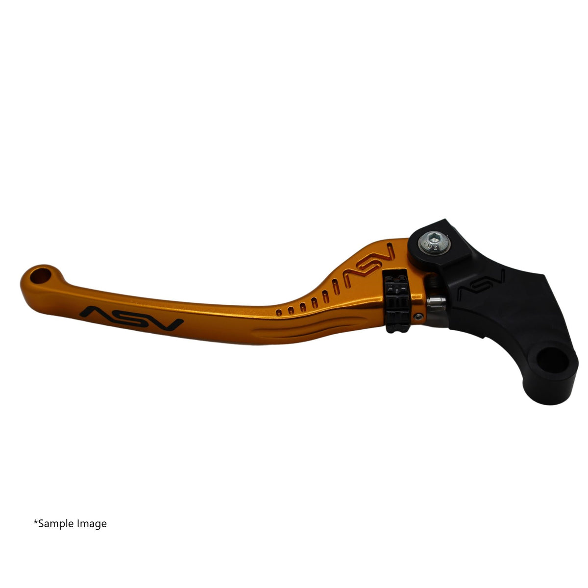 ASV F3 Clutch Lever, Regular Length, Gloss Gold, 5 colours. Fits adjustable stock lever  - perch spacer PS001 is included – BMW M1000R Naked 2023–2026 / BMW M1000RR 2021–2026 / …