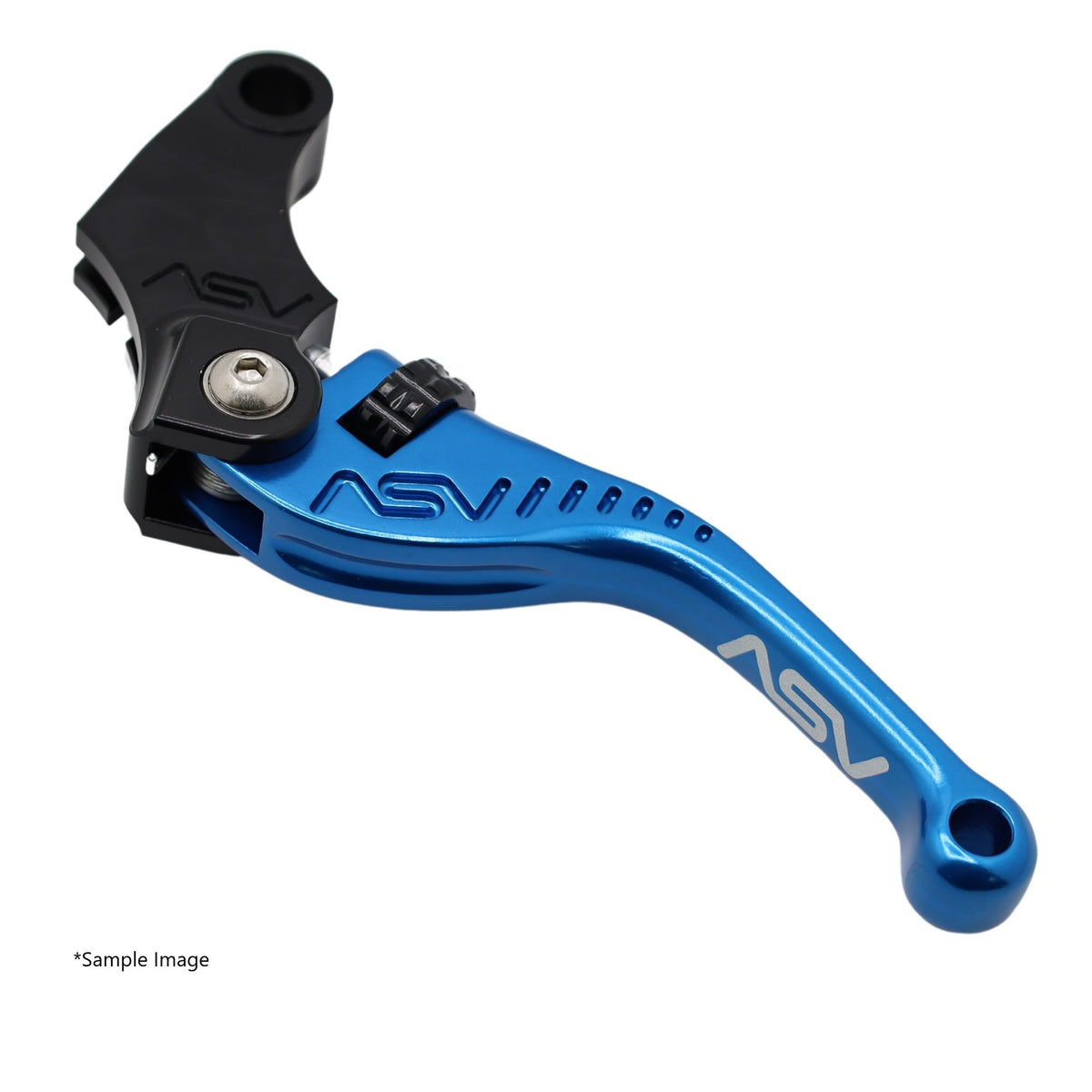 ASV F3 Clutch Lever, Short, Gloss Blue, 5 colours. Fits adjustable stock lever  - perch spacer PS001 is included – BMW M1000R Naked 2023–2026 / BMW M1000RR 2021–2026 / …