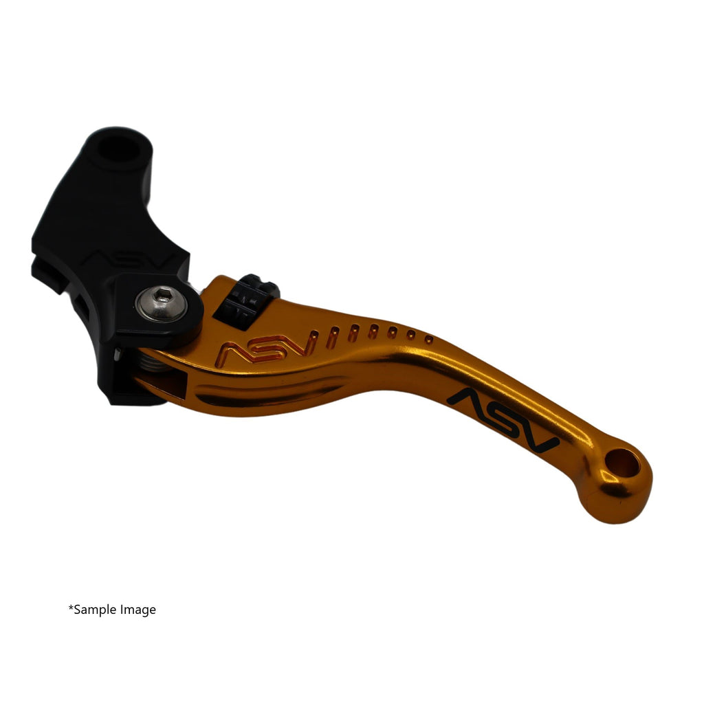 ASV F3 Clutch Lever, Short, Gloss Gold, 5 colours. Fits adjustable stock lever  - perch spacer PS001 is included – BMW M1000R Naked 2023–2026 / BMW M1000RR 2021–2026 / …