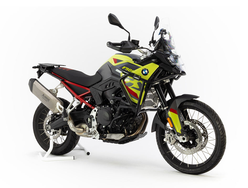 Crosspro Front Radiator Guard, Brushed Stainless – BMW F900GS 2025–2026
