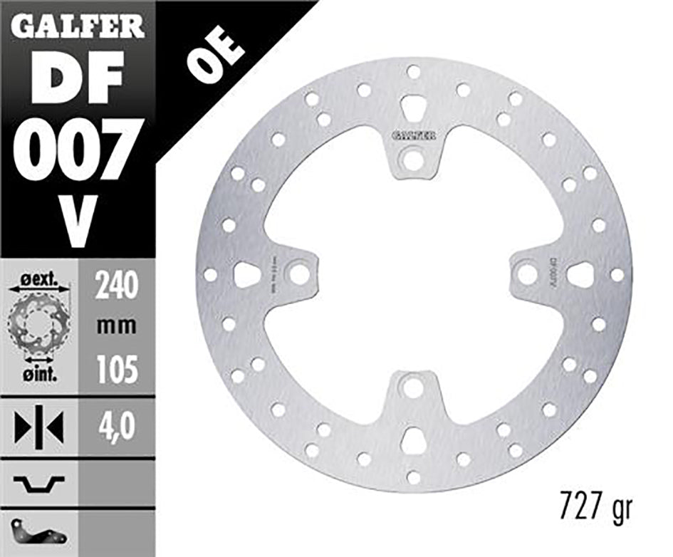 Galfer Rear Round Disc Fixed 240X5mm (DF007V)