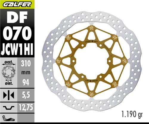 Galfer Front Racing Wave Floatech Brake Disc 310X5,5mm Kashima (DF070JCW1HI)