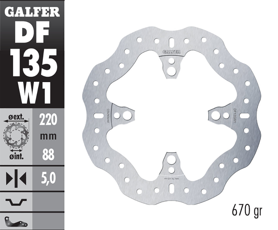 Galfer Rear Disc Wave Fixed Racing 220X5mm Honda Cbr 1000 Rr 2 - Moto2 Caliper