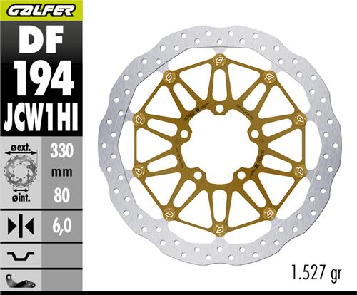 Galfer Front Racing Wave Floatech Brake Disc 330X6mm Kashima – Kawasaki ZX-10R / RR 2016–2025