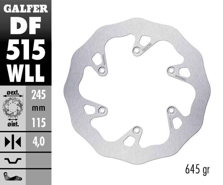 Galfer Rear Disc Wave Fixed Solid 245X5mm