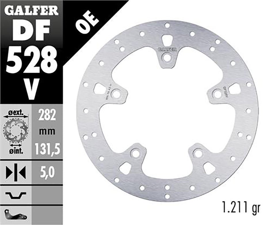 Galfer Rear Round Disc Fixed 282X5mm