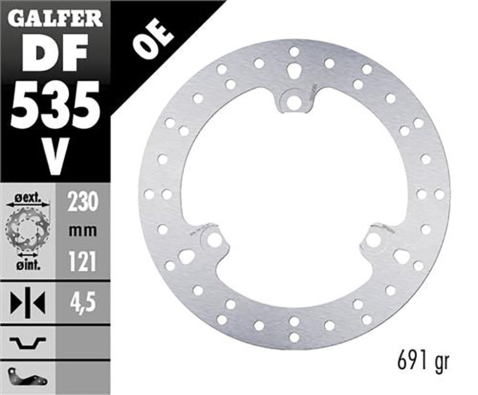 Galfer Rear Round Disc Fixed 230X4,5mm