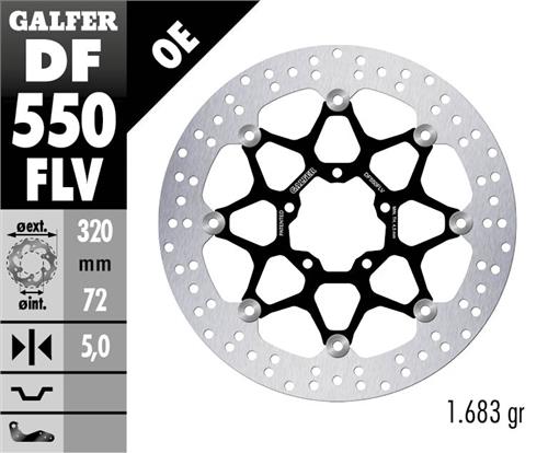 Galfer Front Round Disc Floating (C, Steel) 320X5mm