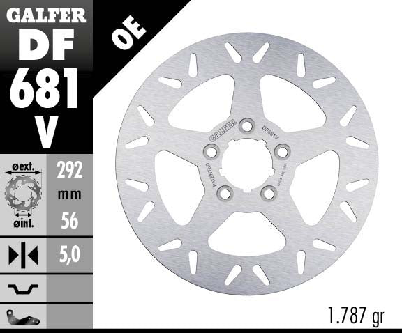 Galfer Rear Disc Round Fixed 292X6,3mm - 1450