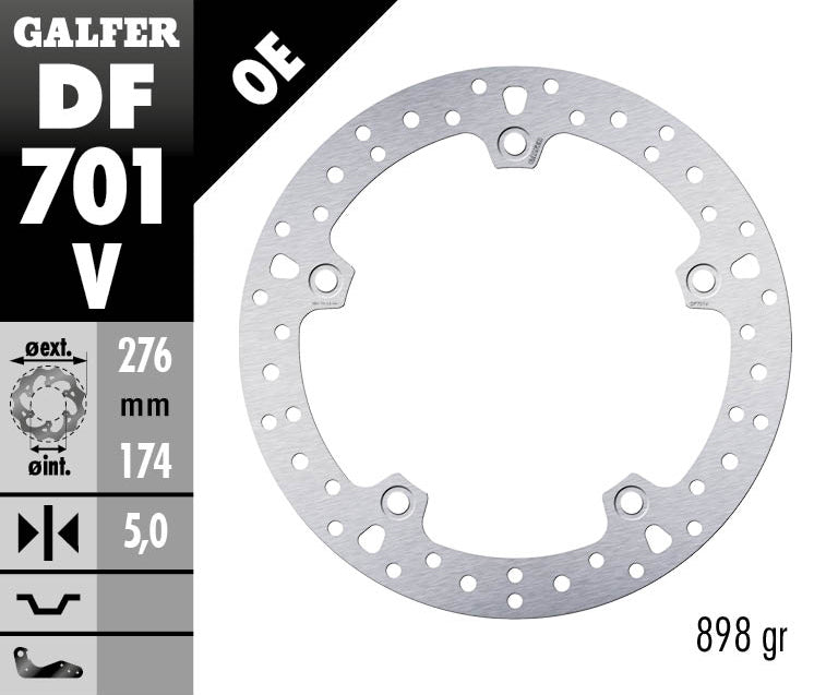 Galfer Rear Disc Round Fixed 276X5mm