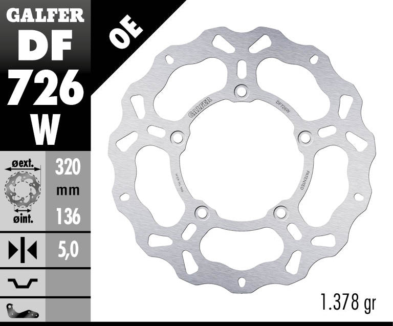 Galfer Rear Disc Wave Fixed 320X5mm