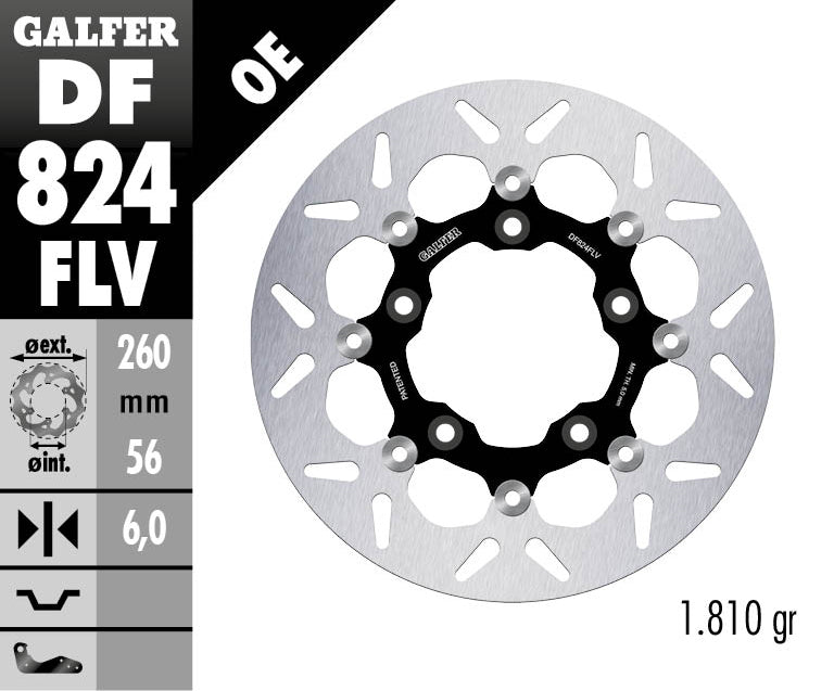 Galfer Rear Round Disc Floating (C, Steel) 292X5,6mm - 1185 Hayes