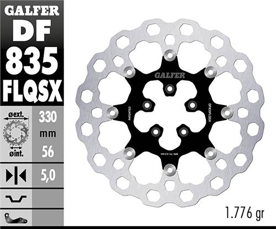Galfer Front Disc Cubiq Floating (C, Steel) Super Osize 330X5mm - 1450