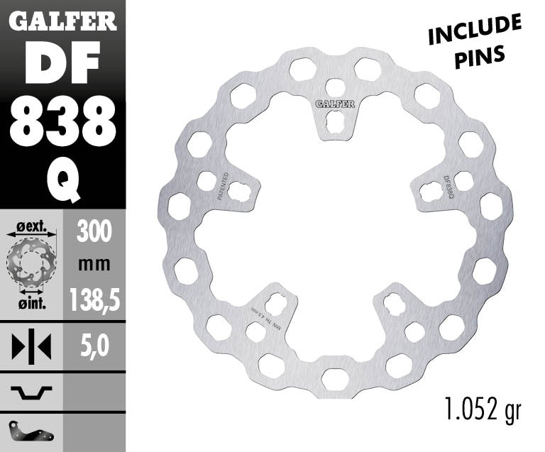 Galfer Front Cubiq Disc Fixed 300X5mm - 1753