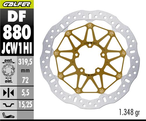 Galfer Front Racing Wave Floatech Brake Disc 320X5,5mm Kashima (DF880JCW1HI)