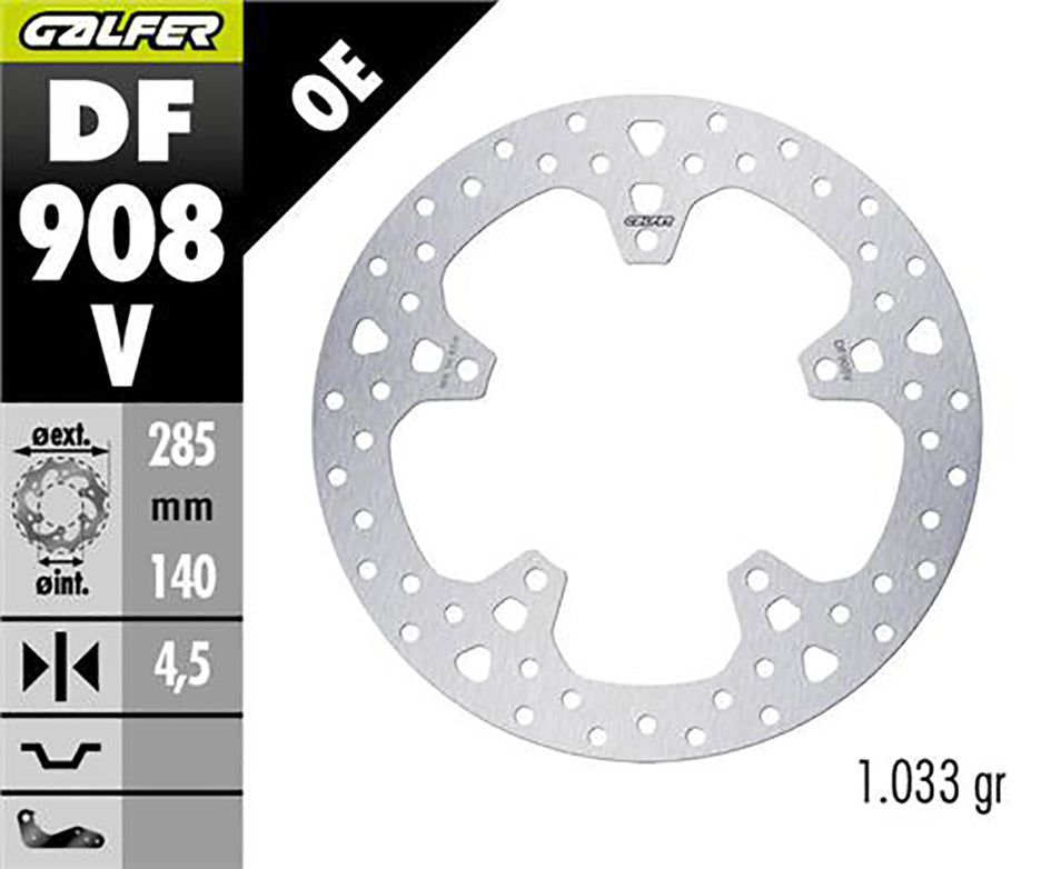 Galfer Rear Round Disc Fixed 285X4,5mm (Rear)
