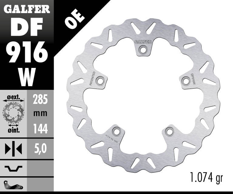 Galfer Rear Disc Wave Fixed 285X5mm