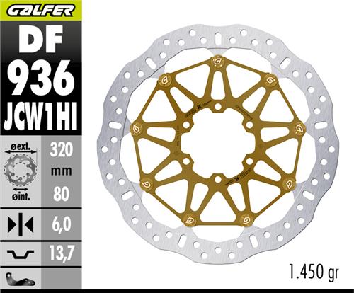 Galfer Front Racing Wave Floatech Brake Disc 320X6mm Kashima (DF936JCW1HI)