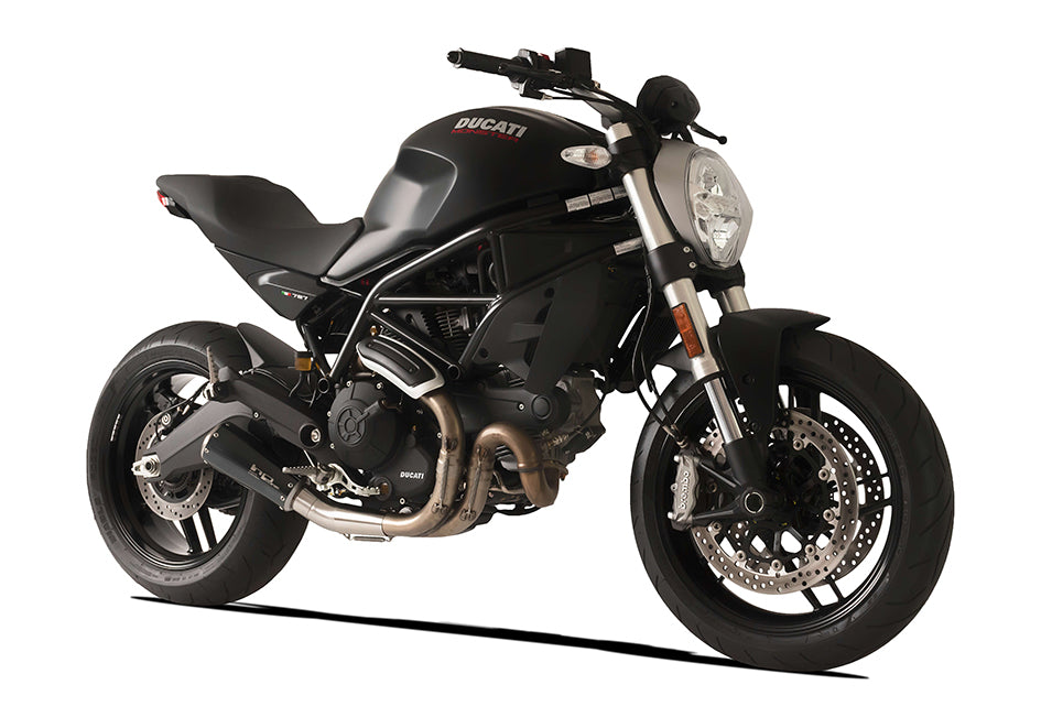 HP Corse GP-07 Black Coated Stainless Steel Slip-On Kit (Road Legal) (DUGP1010BG-AB)