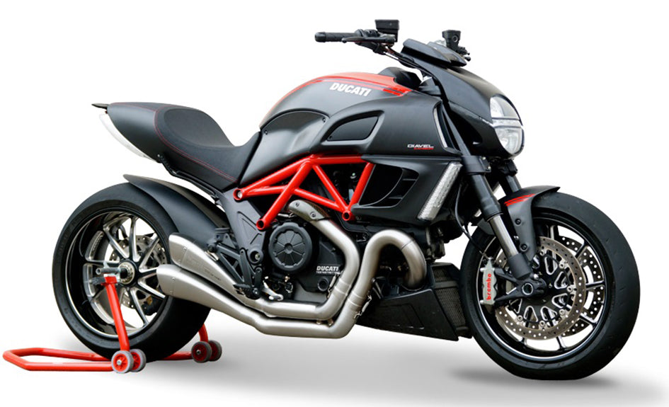 HP Corse Hydroform Satin Stainless Steel Slip-On Kit (Race) - With De-Cat Pipe