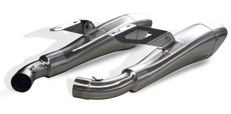 HP Corse Hydroform Satin Stainless Steel Slip-On Kit (Road Legal) (DUHY1005-AB)