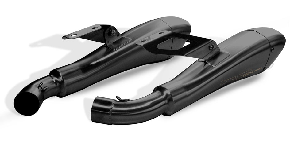 HP Corse Hydroform Black Coated Stainless Steel Slip-On Kit (Road Legal) (DUHY1005BLACK-AB)