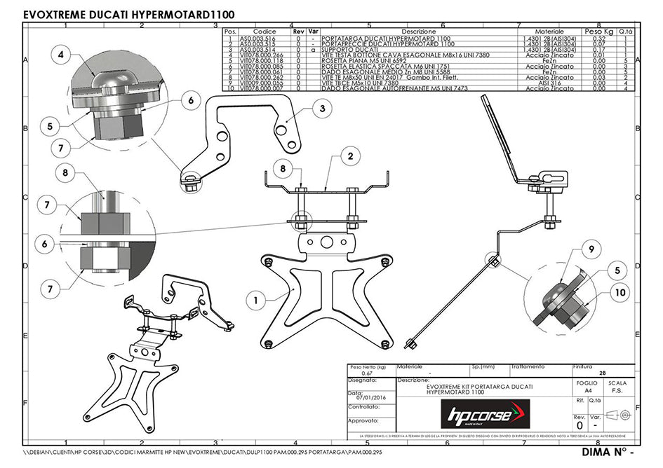 HP Corse Licence Plate Holder
