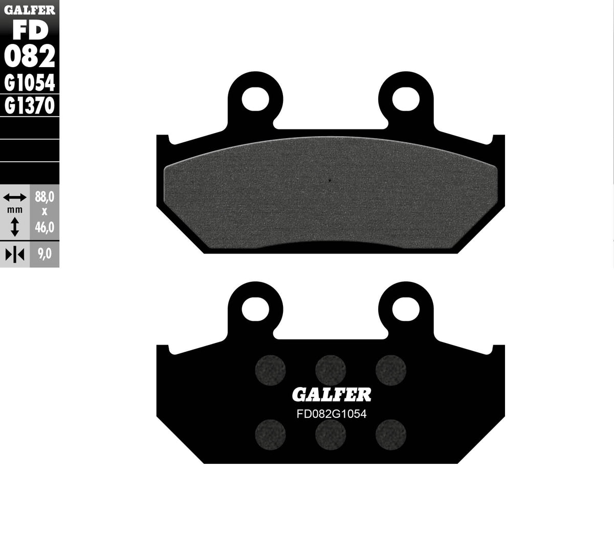 Galfer Brake Pads, Front, Semi Metal (FD082-G1054)
