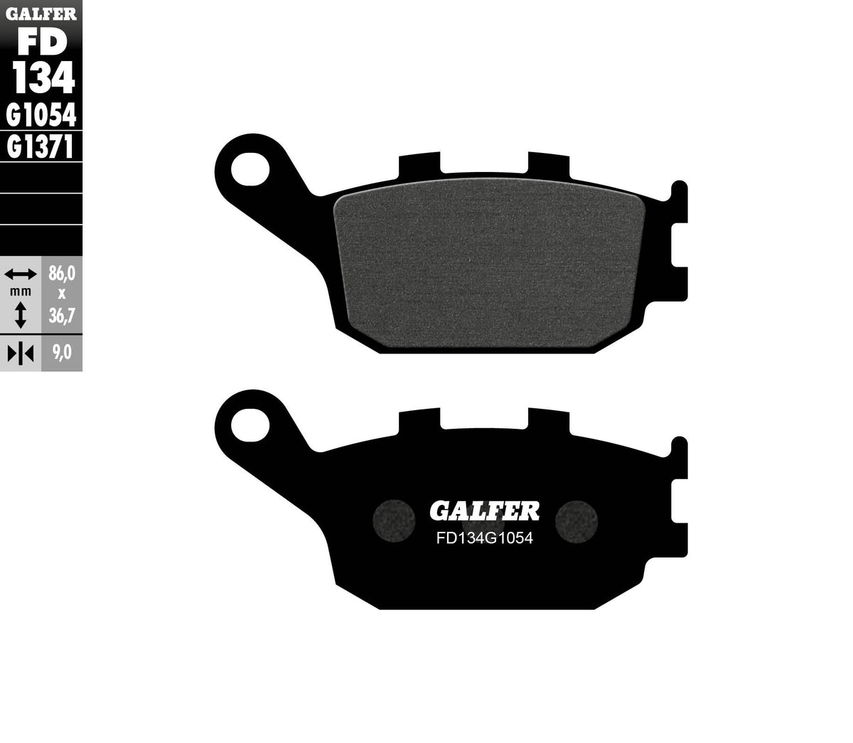 Galfer Brake Pads, Rear, Semi Metal (FD134-G1054)