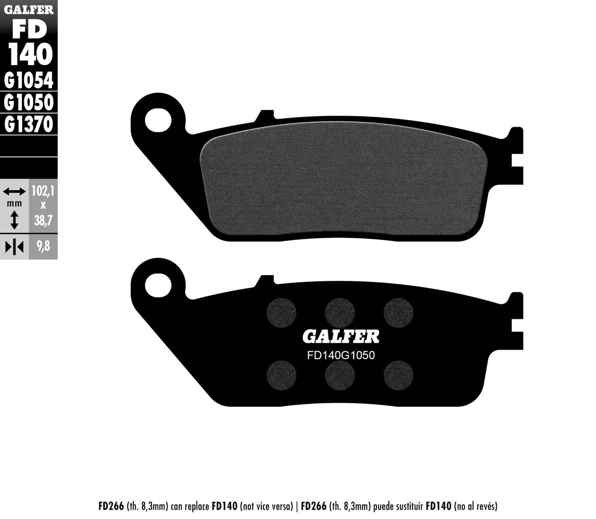 Galfer Brake Pads, Front, Scooter (FD140-G1050)