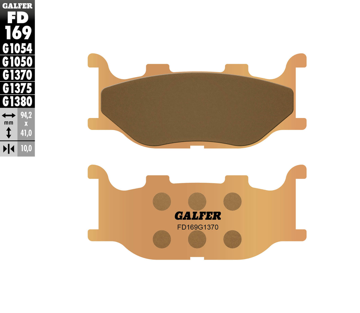 Galfer Brake Pads, Front, Sinter Street (FD169-G1370)