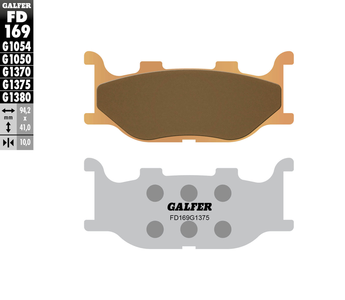 Galfer Brake Pads, Front, Sinter Sport (FD169-G1375)