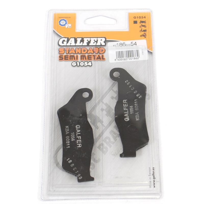 Galfer Brake Pads, Rear, Semi Metal (FD186-G1054)