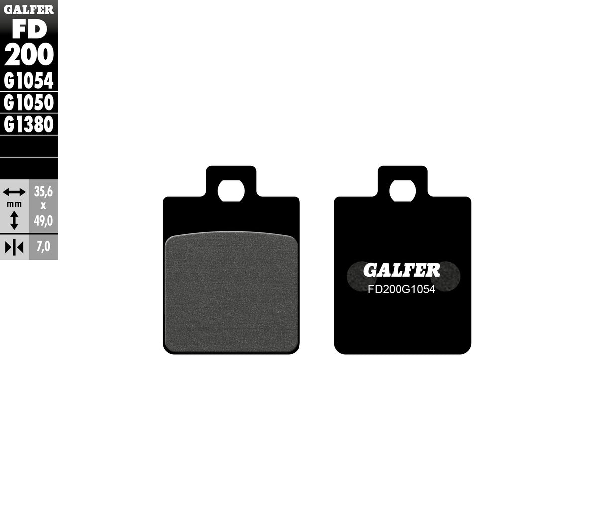Galfer Brake Pads, Rear, Semi Metal (FD200-G1054)