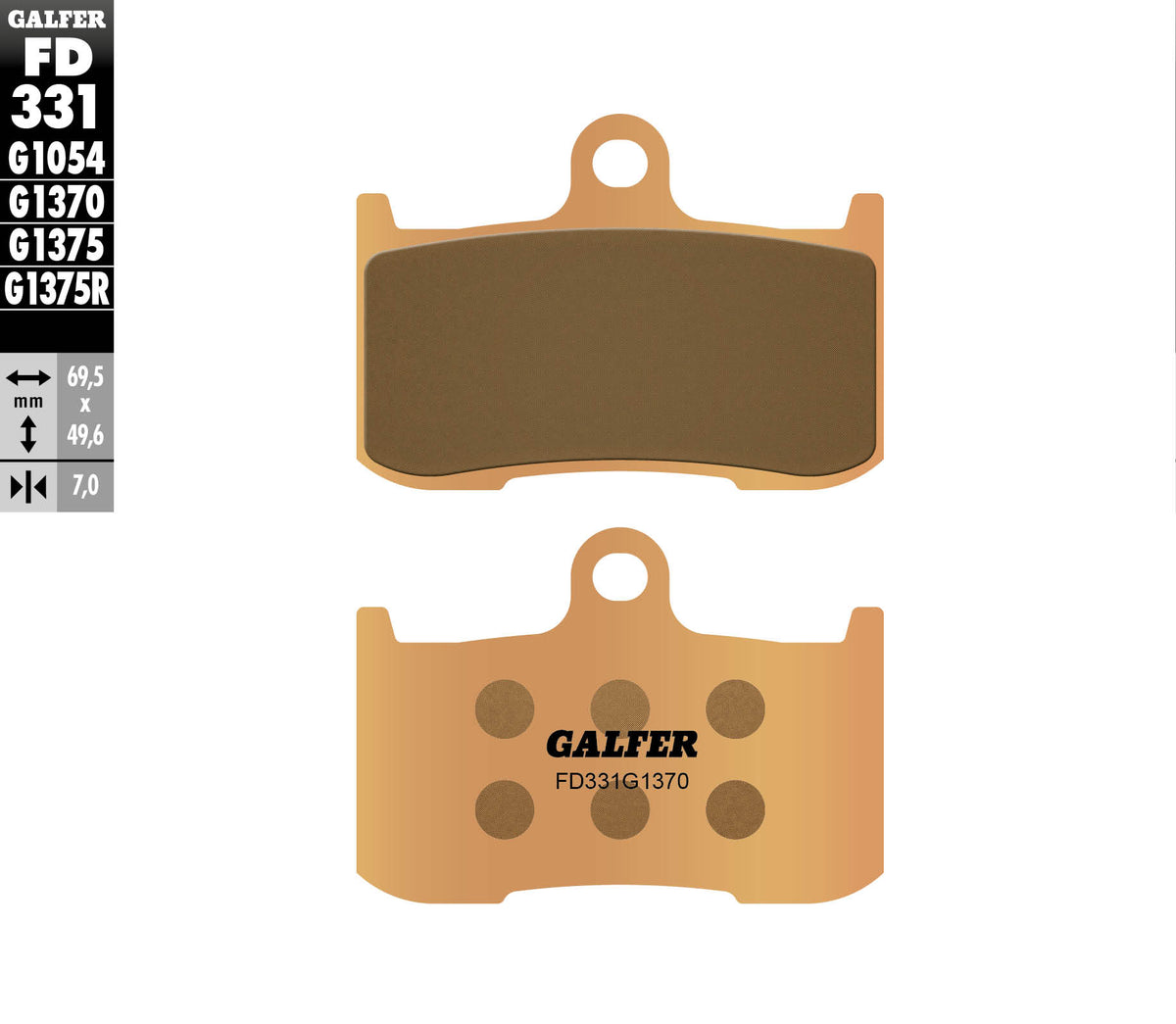 Galfer Brake Pads, Front, Sinter Street (FD331-G1370)
