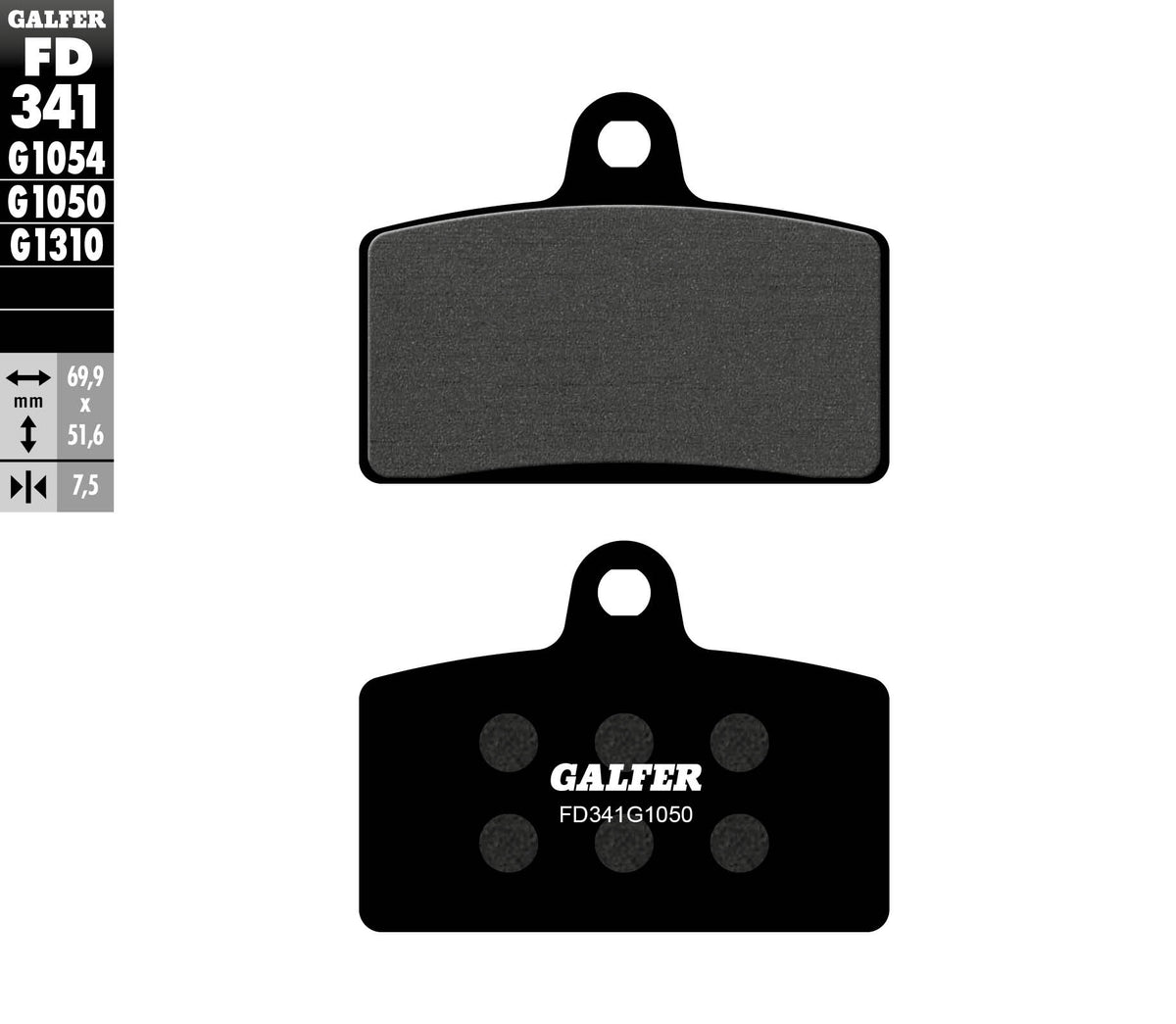 Galfer Brake Pads, Front, Scooter (FD341-G1050)